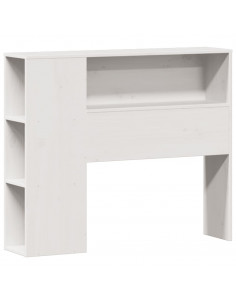 Letto Libreria senza Materasso Bianco 90x190 cm Massello Pino