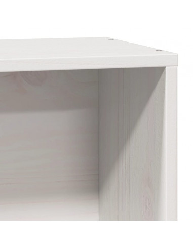 Letto Libreria senza Materasso Bianco 90x190 cm Massello Pino