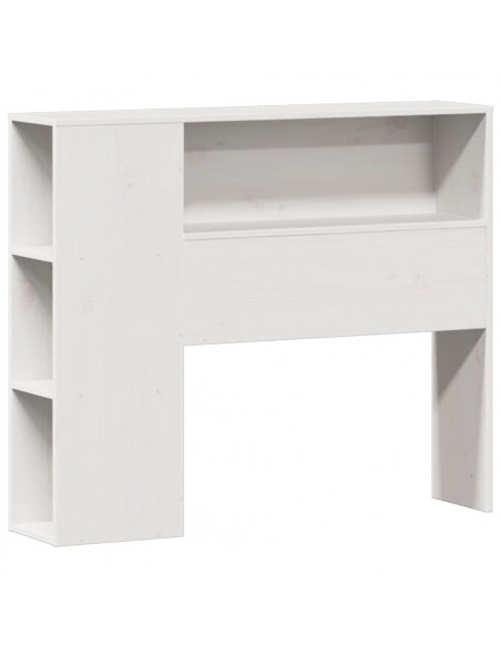 Letto Libreria senza Materasso Bianca 90x200 cm Legno di Pino