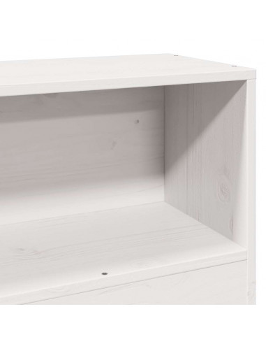 Letto Libreria senza Materasso Bianca 90x200 cm Legno di Pino