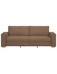 Divano  Grigio Chiaro 59 cm in tessuto Marrone Tessuto e legno Medio