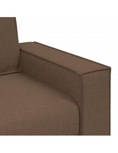 Divano  Grigio Chiaro 59 cm in tessuto Marrone Tessuto e legno Medio