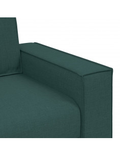 Divano Grigio Chiaro 59 cm Tessuto Verde scuro Poliestere, Legno 2