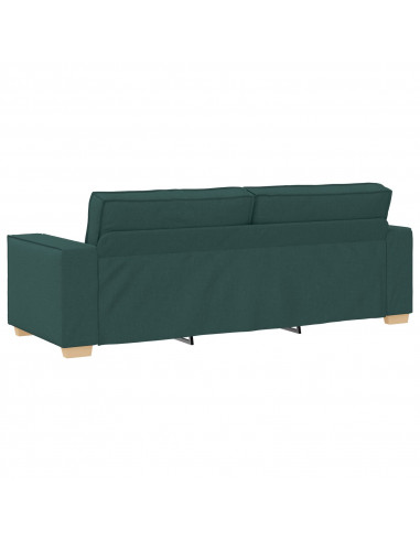 Divano Grigio Chiaro 59 cm Tessuto Verde scuro Poliestere, Legno