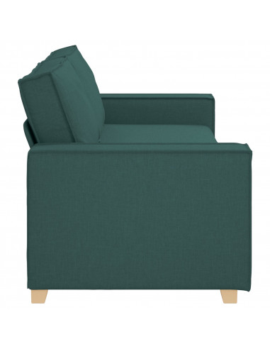 Divano Grigio Chiaro 59 cm Tessuto Verde scuro Poliestere, Legno