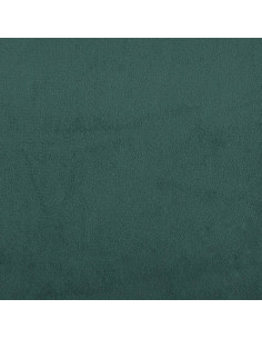 Poltroncina con Poggiapiedi Verde Scuro 60 cm in Velluto