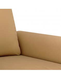 Set di Divani 3 pz con Cuscini Marrone in Velluto