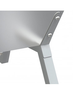 Vassoio per Barbecue Argento 158x42x31 cm Acciaio Inox