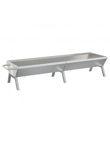 Vassoio per Barbecue Argento 158x42x31 cm Acciaio Inox