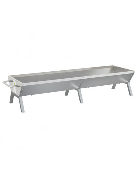 Vassoio per Barbecue Argento 158x42x31 cm Acciaio Inox