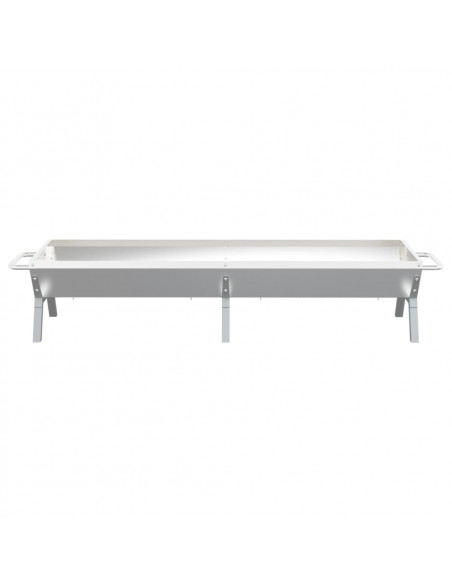 Vassoio per Barbecue Argento 158x42x31 cm Acciaio Inox