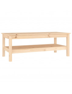 Tavolino da Salotto 110x50x40 cm in Legno Massello di Pino 2