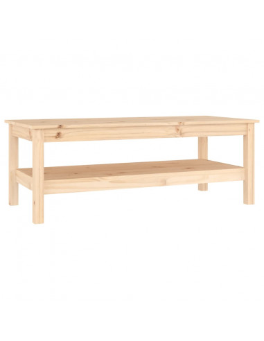 Tavolino da Salotto 110x50x40 cm in Legno Massello di Pino