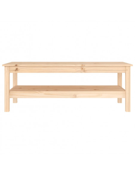 Tavolino da Salotto 110x50x40 cm in Legno Massello di Pino