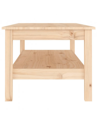 Tavolino da Salotto 110x50x40 cm in Legno Massello di Pino