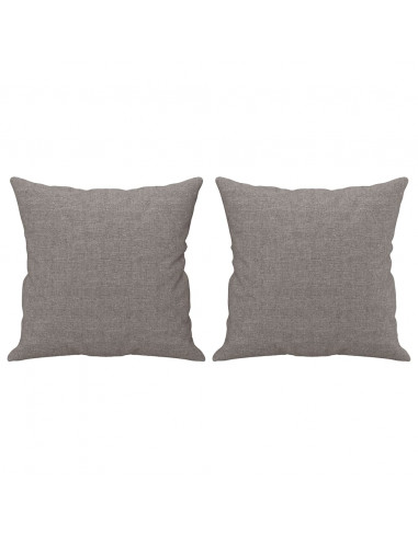 Set Divani 4 pz con Cuscini Tortora in Tessuto