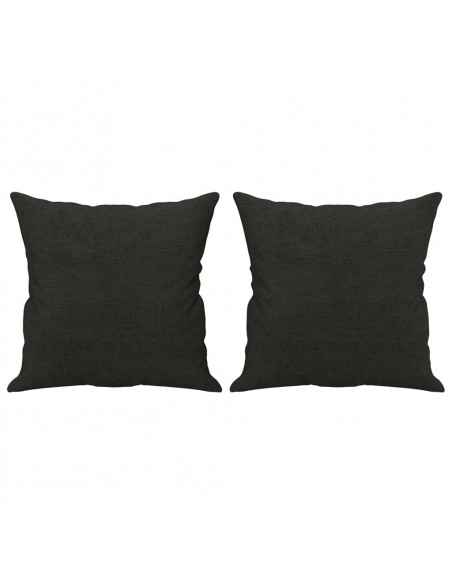 Set Divani 4 pz con Cuscini Nero in Tessuto