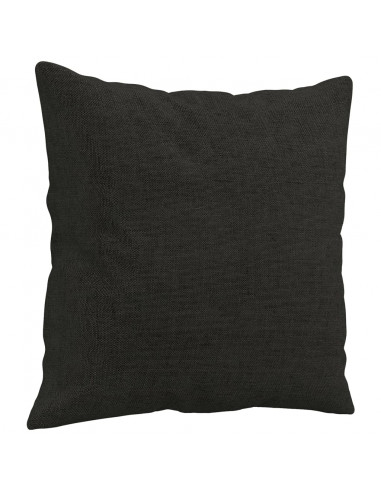 Set Divani 4 pz con Cuscini Nero in Tessuto