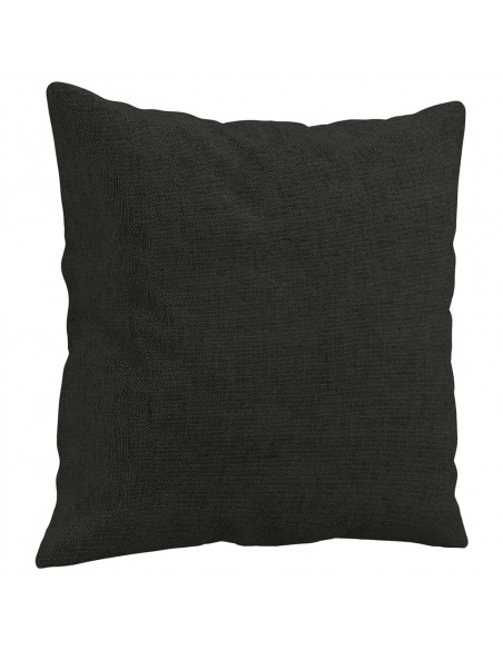 Set Divani 4 pz con Cuscini Nero in Tessuto