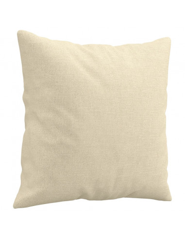 Set Divani 4 pz con Cuscini Crema in Tessuto