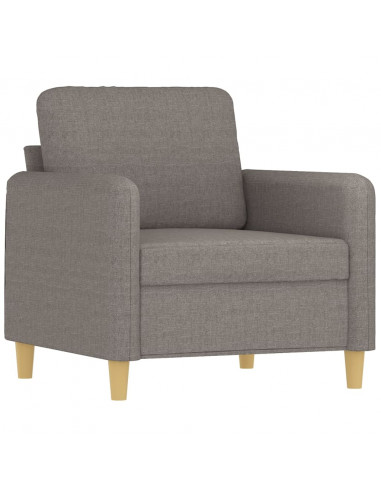 Set di Divani 4 pz con Cuscini Tortora in Tessuto