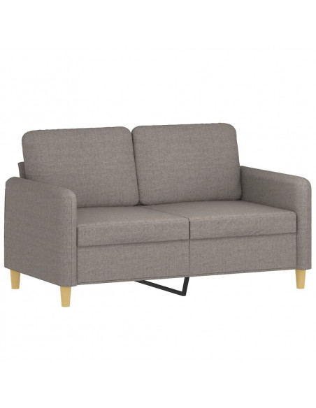 Set di Divani 4 pz con Cuscini Tortora in Tessuto