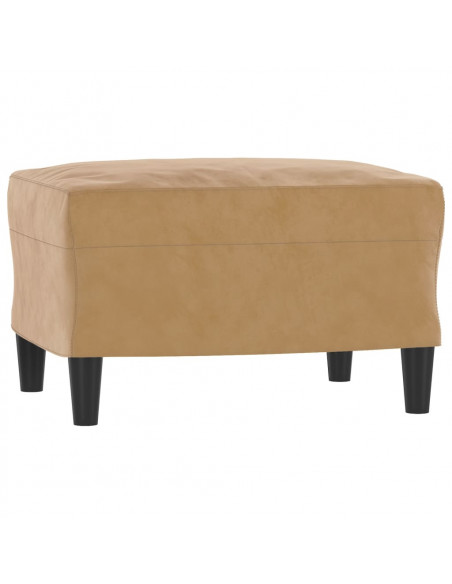 Set di Divani 3 pz con Cuscini Marrone in Velluto