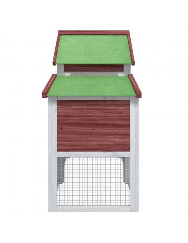 Pollaio Moka 186,5x58,5x113 cm in Legno Massello di Pino