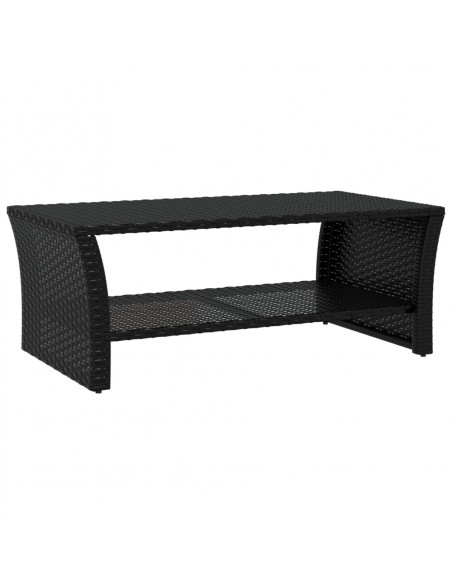 Tavolino Nero 100x50x40 cm in Polyrattan