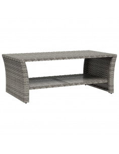Tavolino Grigio 100x50x40 cm in Polyrattan 2