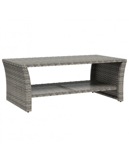 Tavolino Grigio 100x50x40 cm in Polyrattan