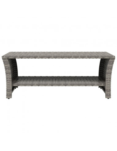 Tavolino Grigio 100x50x40 cm in Polyrattan