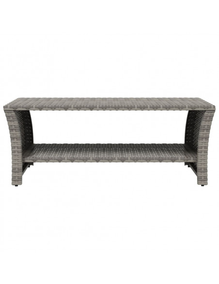 Tavolino Grigio 100x50x40 cm in Polyrattan
