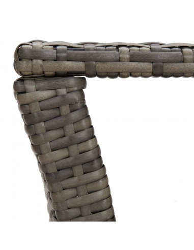 Tavolino Grigio 100x50x40 cm in Polyrattan