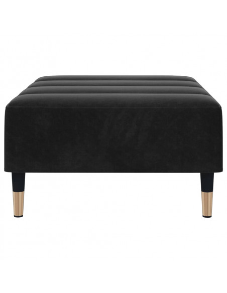 Poggiapiedi Nero 77x55x31 cm in Velluto