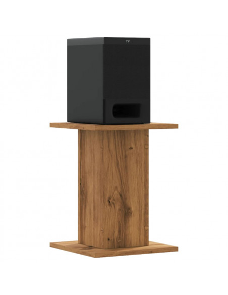 Supporti Altoparlanti 2 pz Rovere 30x30x40 cm in Multistrato