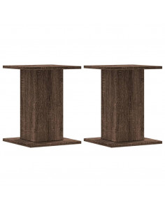 Supporti Altoparlanti 2 pz Marrone 30x30x40cm Legno Multistrato