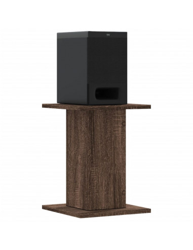 Supporti Altoparlanti 2 pz Marrone 30x30x40cm Legno Multistrato