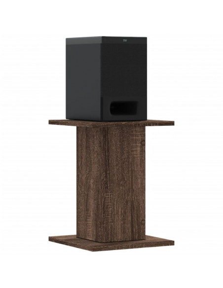 Supporti Altoparlanti 2 pz Marrone 30x30x40cm Legno Multistrato