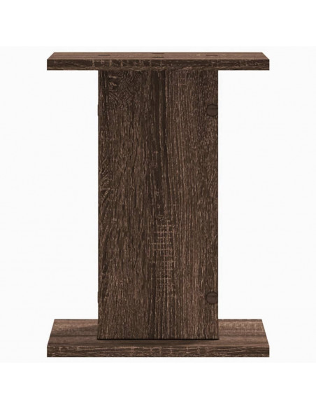 Supporti Altoparlanti 2 pz Marrone 30x30x40cm Legno Multistrato