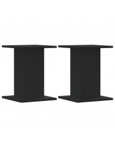 Supporti Altoparlanti 2 pz Neri 30x30x40cm in Legno Multistrato