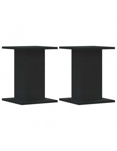 Supporti Altoparlanti 2 pz Neri 30x30x40cm in Legno Multistrato