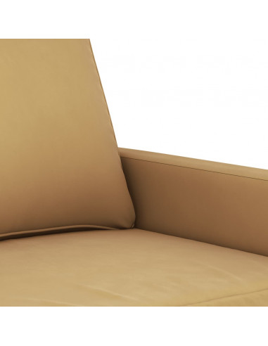 Set di Divani 4 pz con Cuscini Marrone in Velluto