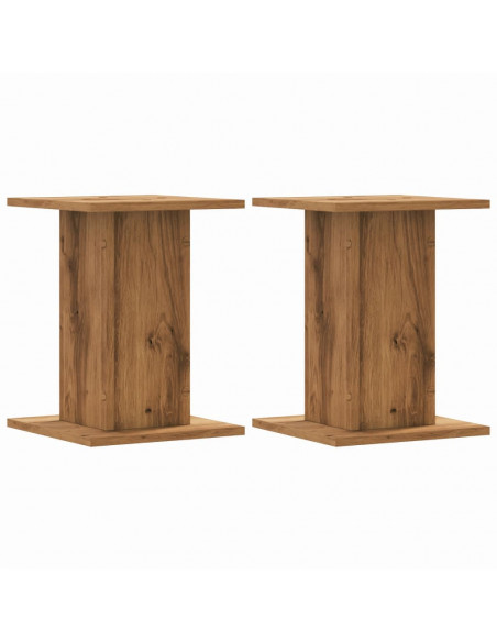 Supporti Piante 2 pz Rovere Artigianale 30x30x40 cm Truciolato