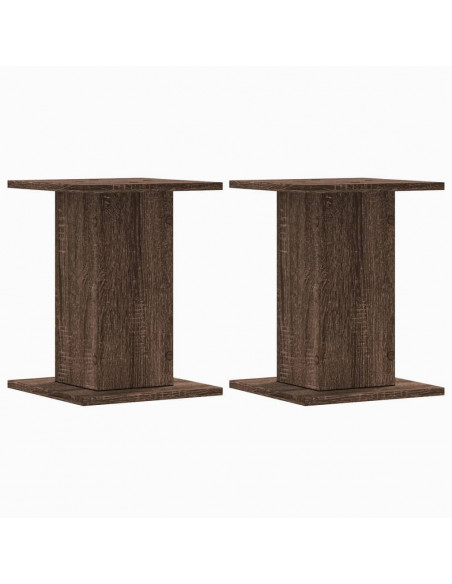 Supporti per Piante 2 pz Rovere Marrone 30x30x40 cm Truciolato