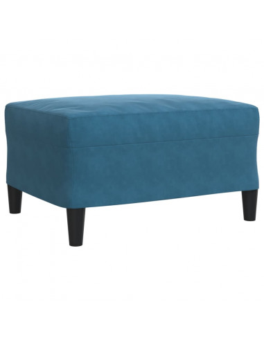 Set di Divani 3 pz con Cuscini Blu in Velluto