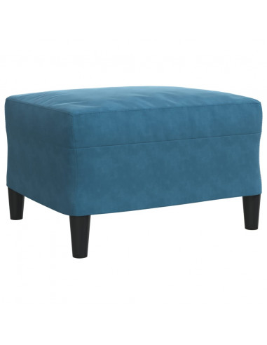 Set di Divani 3 pz con Cuscini Blu in Velluto