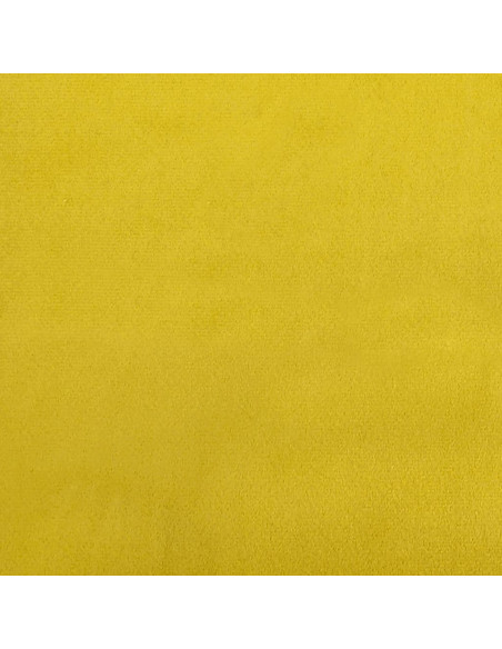 Set di Divani 3 pz con Cuscini e Rinforzi Giallo in Velluto