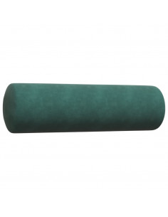 Set di Divani 3 pz con Cuscini e Rinforzi Verde scuro Velluto