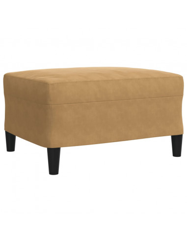 Set di Divani 3 pz con Cuscini Marrone in Velluto